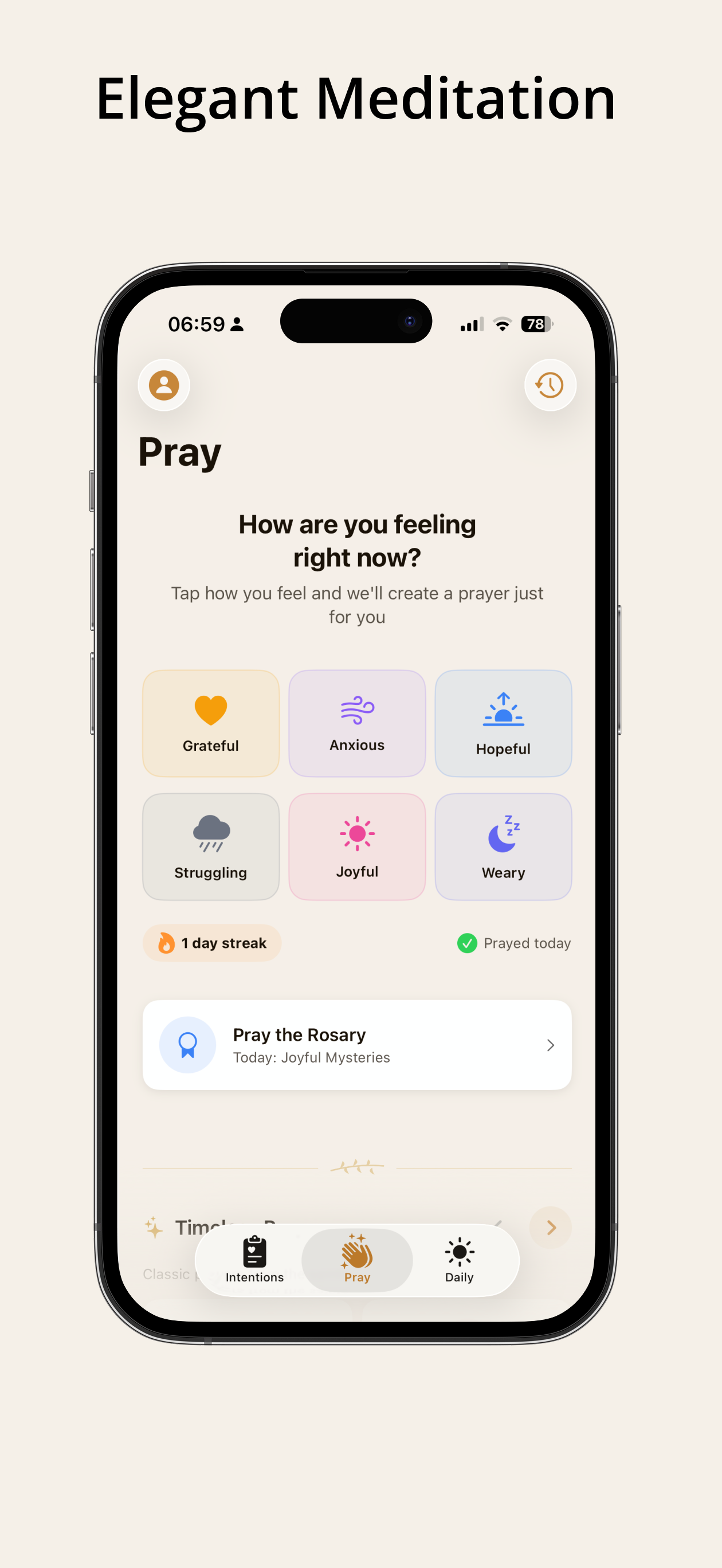 Seek Faith app screenshot