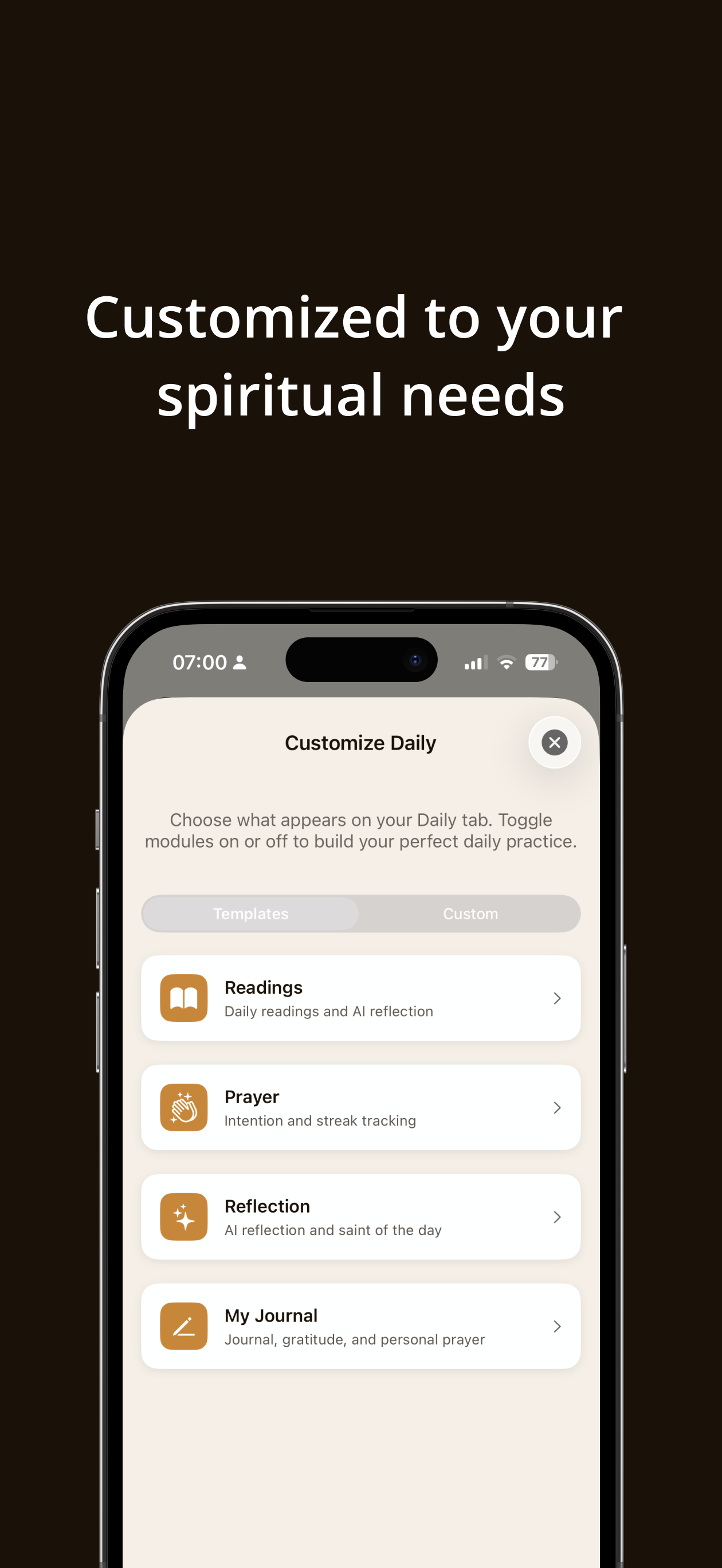 Seek Faith app screenshot