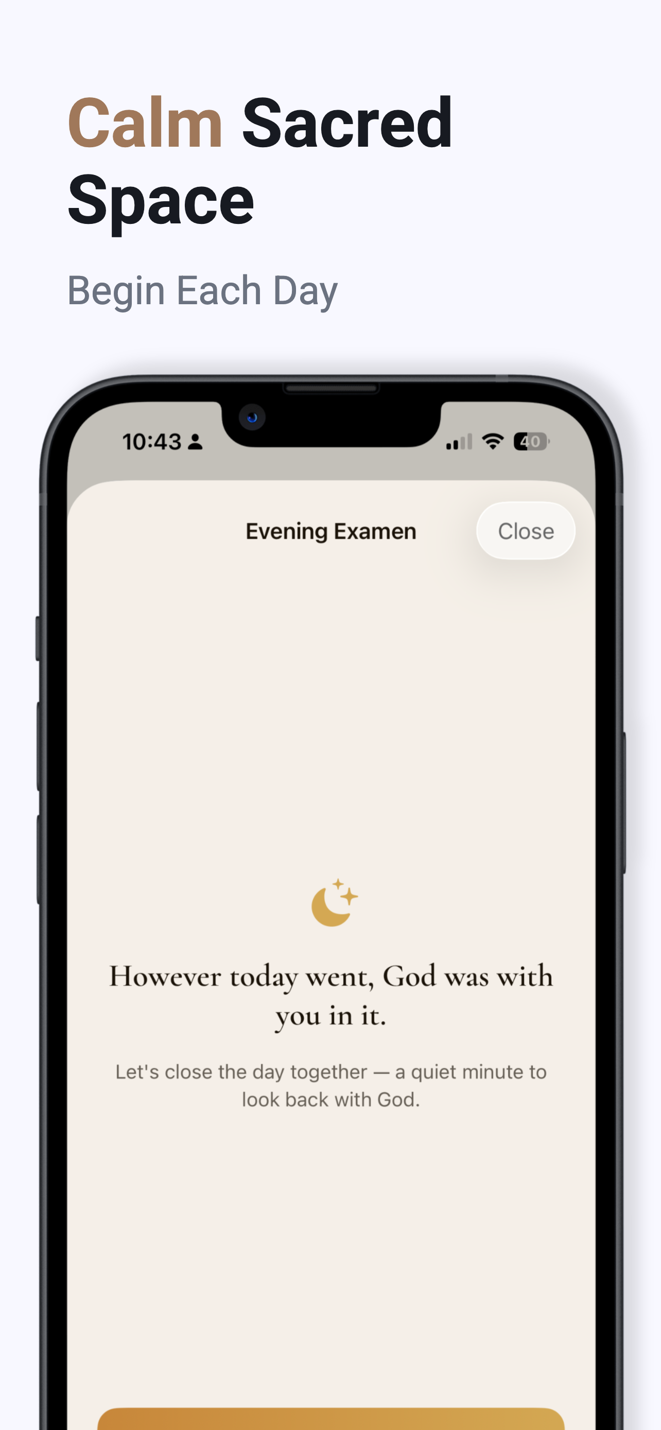 Seek Faith — Close the day with God